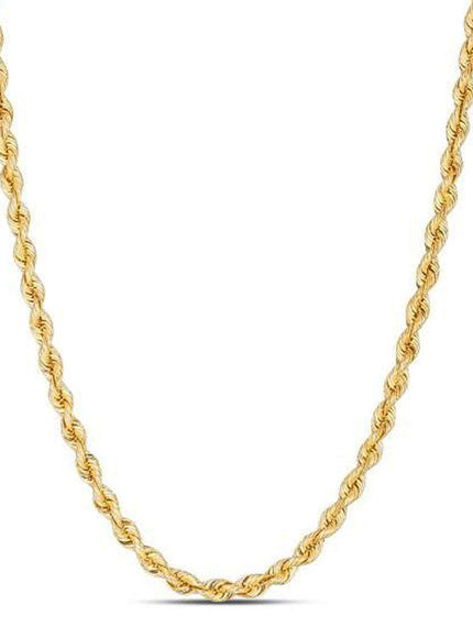 14k Yellow Gold Light Rope Chain (3.70 mm) - Ellie Belle