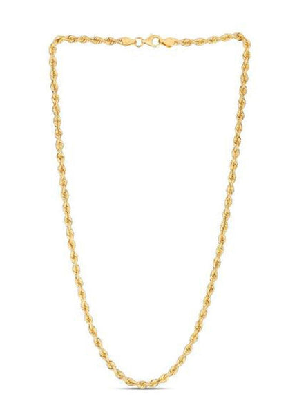 14k Yellow Gold Light Rope Chain (3.70 mm) - Ellie Belle