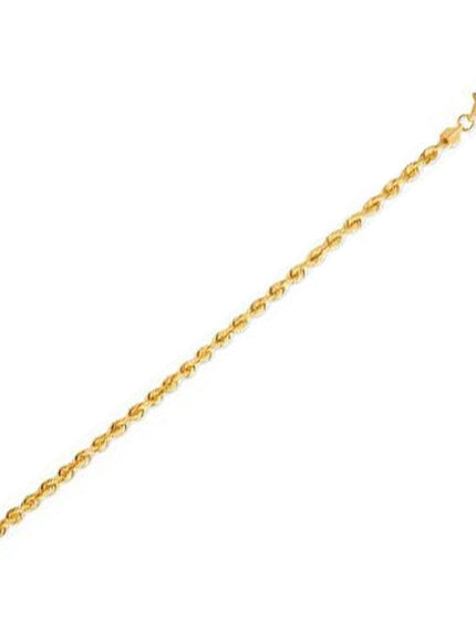 14k Yellow Gold Light Rope Chain 4.3mm - Ellie Belle