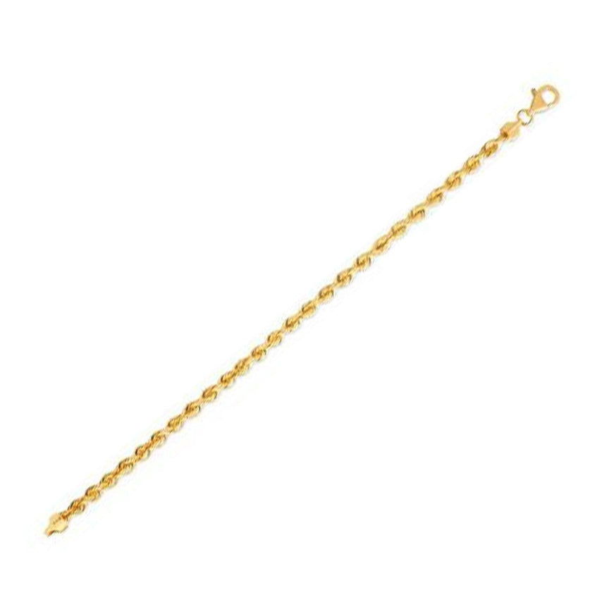 14k Yellow Gold Light Rope Chain 4.3mm - Ellie Belle