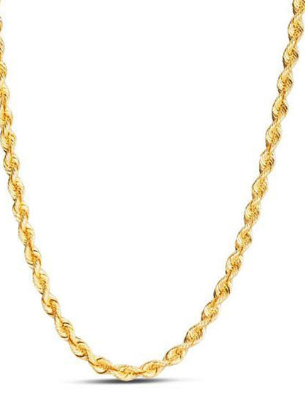 14k Yellow Gold Light Rope Chain 4.3mm - Ellie Belle