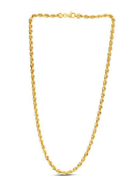 14k Yellow Gold Light Rope Chain 4.3mm - Ellie Belle