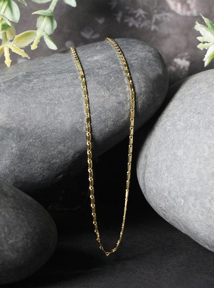 14k Yellow Gold Lumina Pendant Chain 1.0mm - Ellie Belle