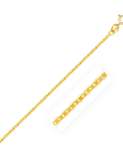 14k Yellow Gold Mariner Link Chain 1.2mm - Ellie Belle