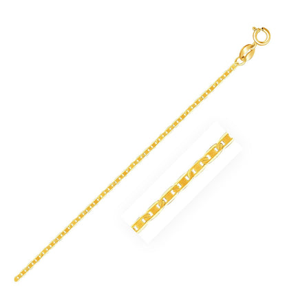 14k Yellow Gold Mariner Link Chain 1.2mm - Ellie Belle
