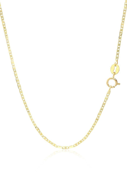 14k Yellow Gold Mariner Link Chain 1.2mm - Ellie Belle