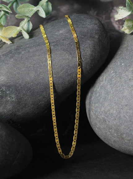 14k Yellow Gold Mariner Link Chain 1.7mm - Ellie Belle