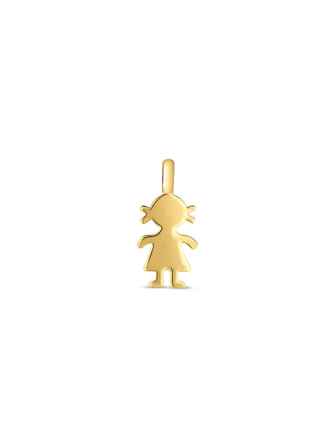 14k Yellow Gold Mini Girl Charm - Ellie Belle