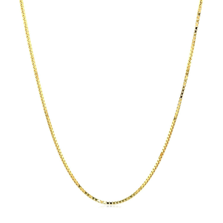 14k Yellow Gold Octagonal Box Chain 1.0mm - Ellie Belle