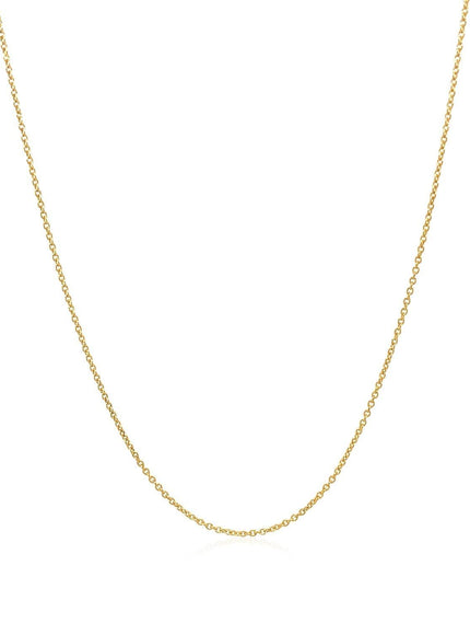 14k Yellow Gold Oval Cable Link Chain 0.6mm - Ellie Belle