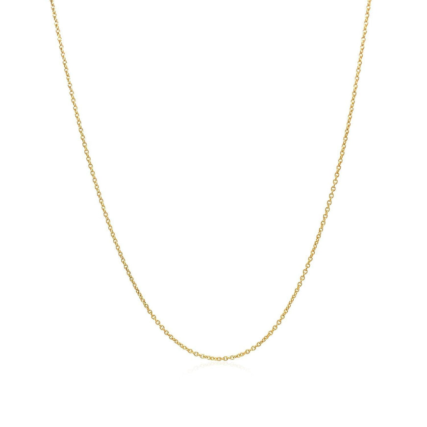 14k Yellow Gold Oval Cable Link Chain 0.6mm - Ellie Belle