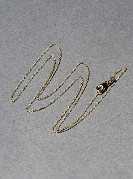 14k Yellow Gold Oval Cable Link Chain 0.6mm - Ellie Belle