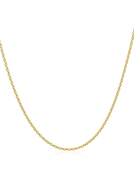 14k Yellow Gold Oval Cable Link Chain 1.0mm - Ellie Belle