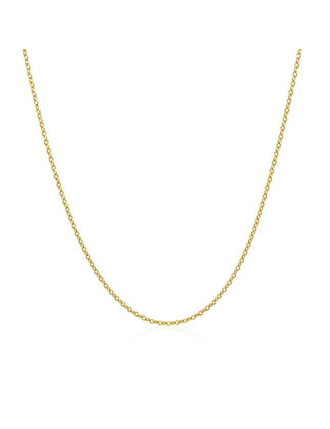 14k Yellow Gold Oval Cable Link Chain 1.0mm - Ellie Belle