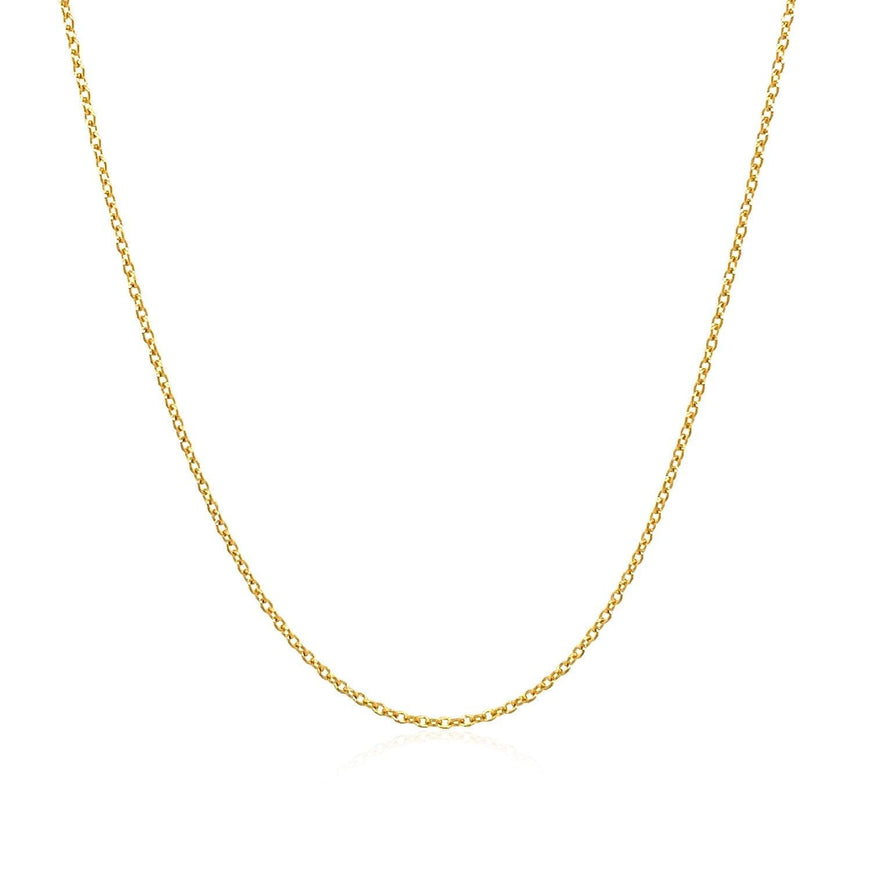 14k Yellow Gold Oval Cable Link Chain 1.0mm - Ellie Belle