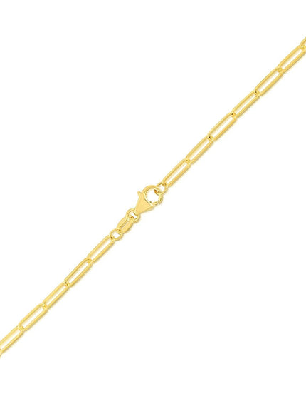 14K Yellow Gold Paperclip Bracelet (2.5mm) - Ellie Belle