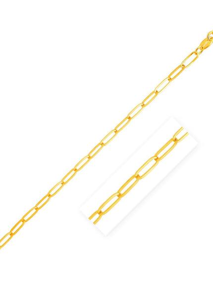 14K Yellow Gold Paperclip Bracelet (3.5mm) - Ellie Belle