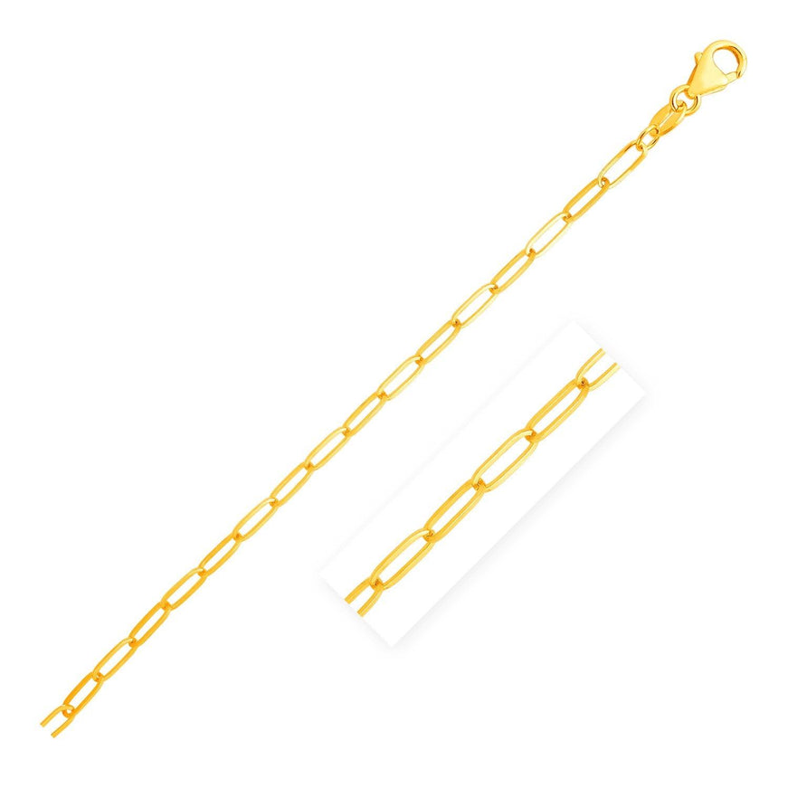 14K Yellow Gold Paperclip Bracelet (3.5mm) - Ellie Belle