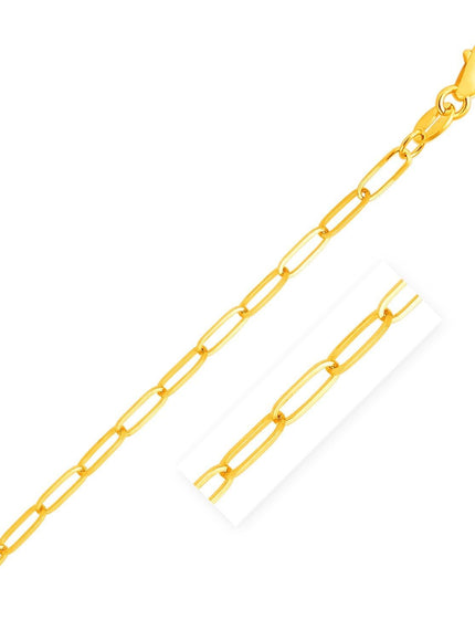 14K Yellow Gold Paperclip Bracelet (4.0mm) - Ellie Belle