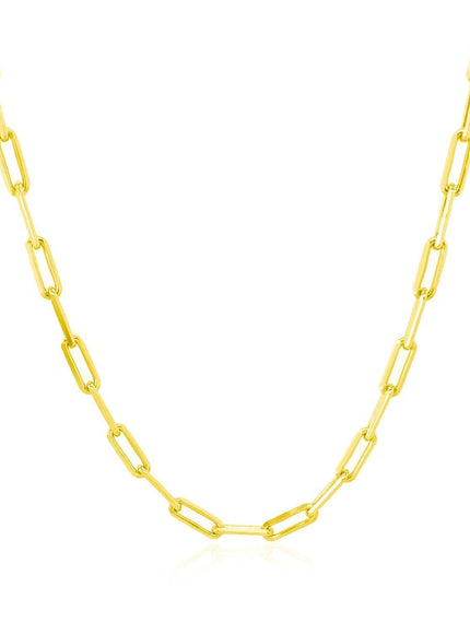 14K Yellow Gold Paperclip Chain (2.5mm) - Ellie Belle