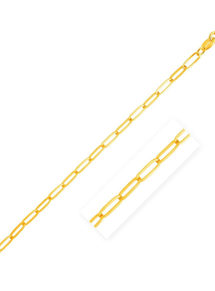 14K Yellow Gold Paperclip Chain (3.5mm) - Ellie Belle