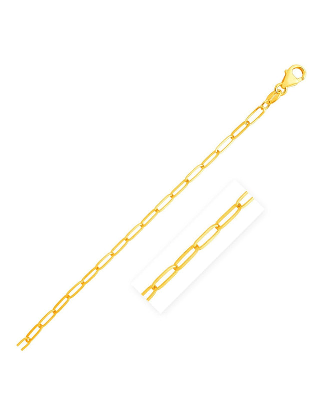 14K Yellow Gold Paperclip Chain (3.5mm) - Ellie Belle