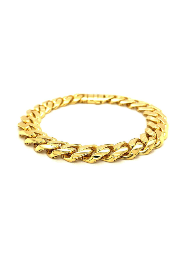 14k Yellow Gold Polished Curb Chain Bracelet - Ellie Belle