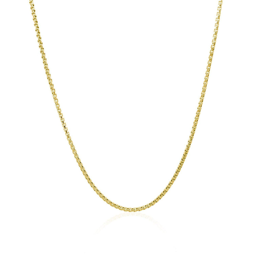 14k Yellow Gold Round Box Chain 1.35 mm - Ellie Belle