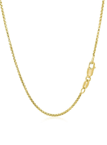 14k Yellow Gold Round Box Chain 1.35 mm - Ellie Belle