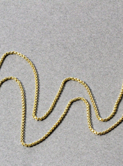 14k Yellow Gold Round Box Chain 1.35 mm - Ellie Belle