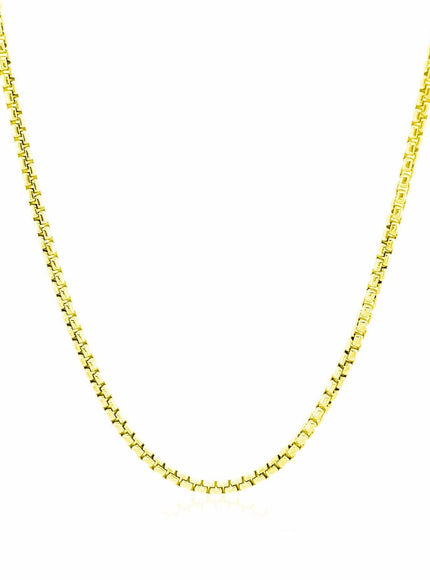 14k Yellow Gold Round Box Chain 1.7mm - Ellie Belle