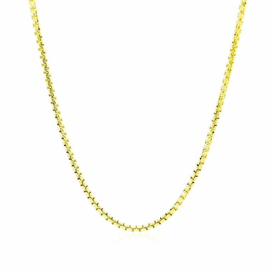 14k Yellow Gold Round Box Chain 1.7mm - Ellie Belle