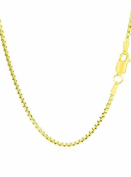 14k Yellow Gold Round Box Chain 1.7mm - Ellie Belle