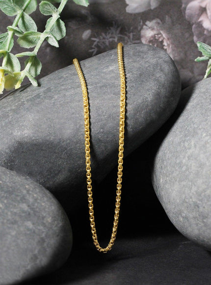 14k Yellow Gold Round Box Chain 1.7mm - Ellie Belle