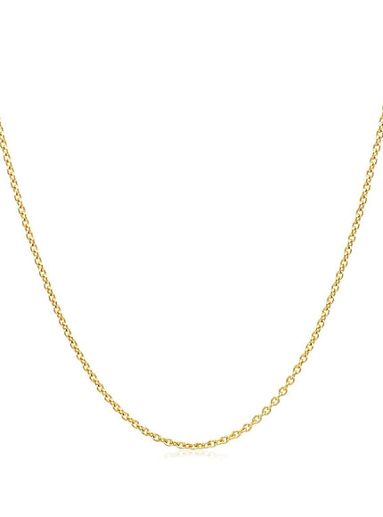 14k Yellow Gold Round Cable Link Chain 1.1mm - Ellie Belle