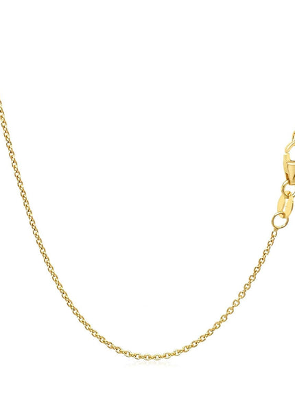 14k Yellow Gold Round Cable Link Chain 1.1mm - Ellie Belle