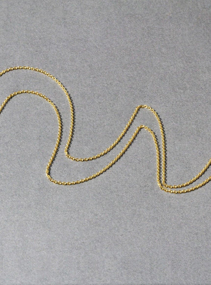 14k Yellow Gold Round Cable Link Chain 1.1mm - Ellie Belle