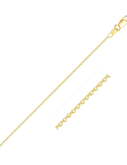 14k Yellow Gold Round Cable Link Chain 1.2mm - Ellie Belle