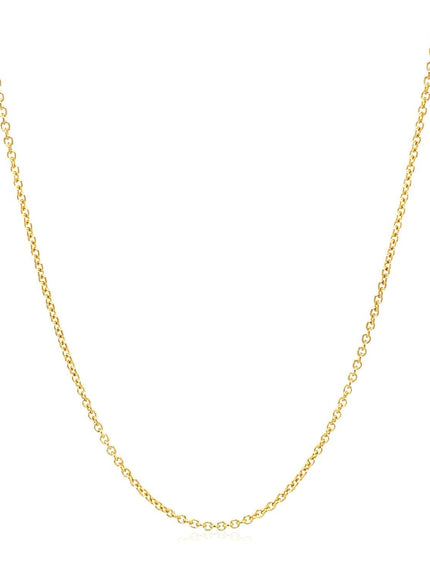 14k Yellow Gold Round Cable Link Chain 1.2mm - Ellie Belle