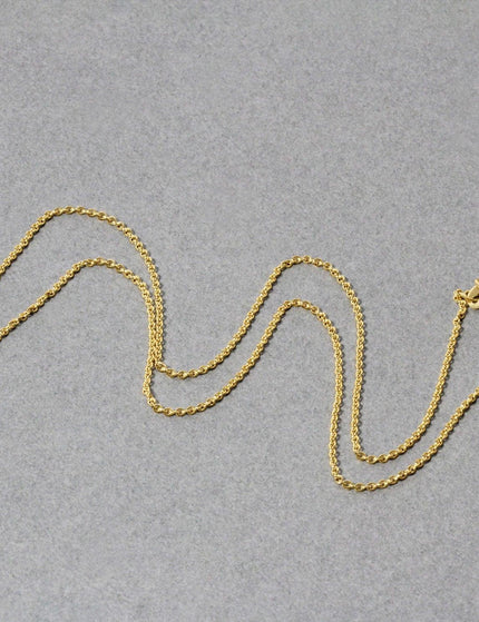 14k Yellow Gold Round Cable Link Chain 1.2mm - Ellie Belle