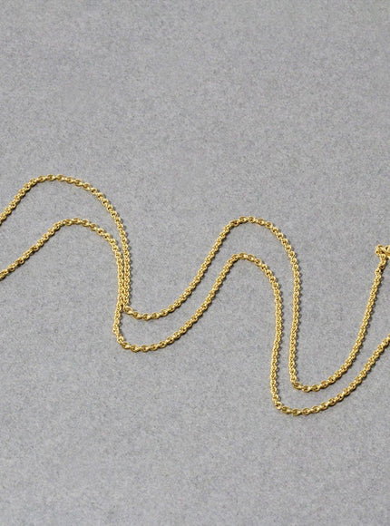 14k Yellow Gold Round Cable Link Chain 1.2mm - Ellie Belle