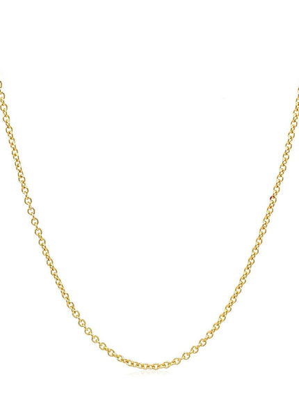 14k Yellow Gold Round Cable Link Chain 1.3mm - Ellie Belle