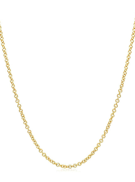 14k Yellow Gold Round Cable Link Chain 1.5mm - Ellie Belle