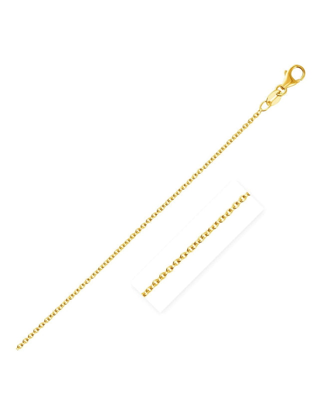 14k Yellow Gold Round Cable Link Chain 1.9mm - Ellie Belle