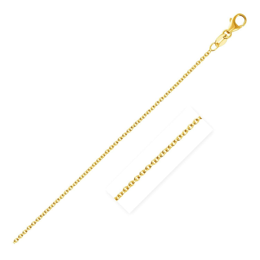 14k Yellow Gold Round Cable Link Chain 1.9mm - Ellie Belle