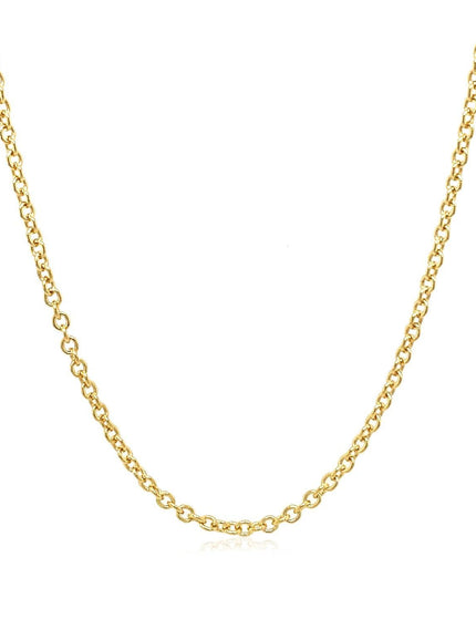 14k Yellow Gold Round Cable Link Chain 1.9mm - Ellie Belle