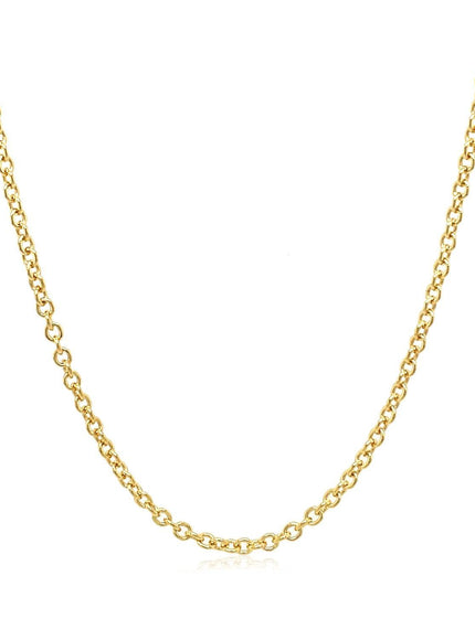 14k Yellow Gold Round Cable Link Chain 1.9mm - Ellie Belle