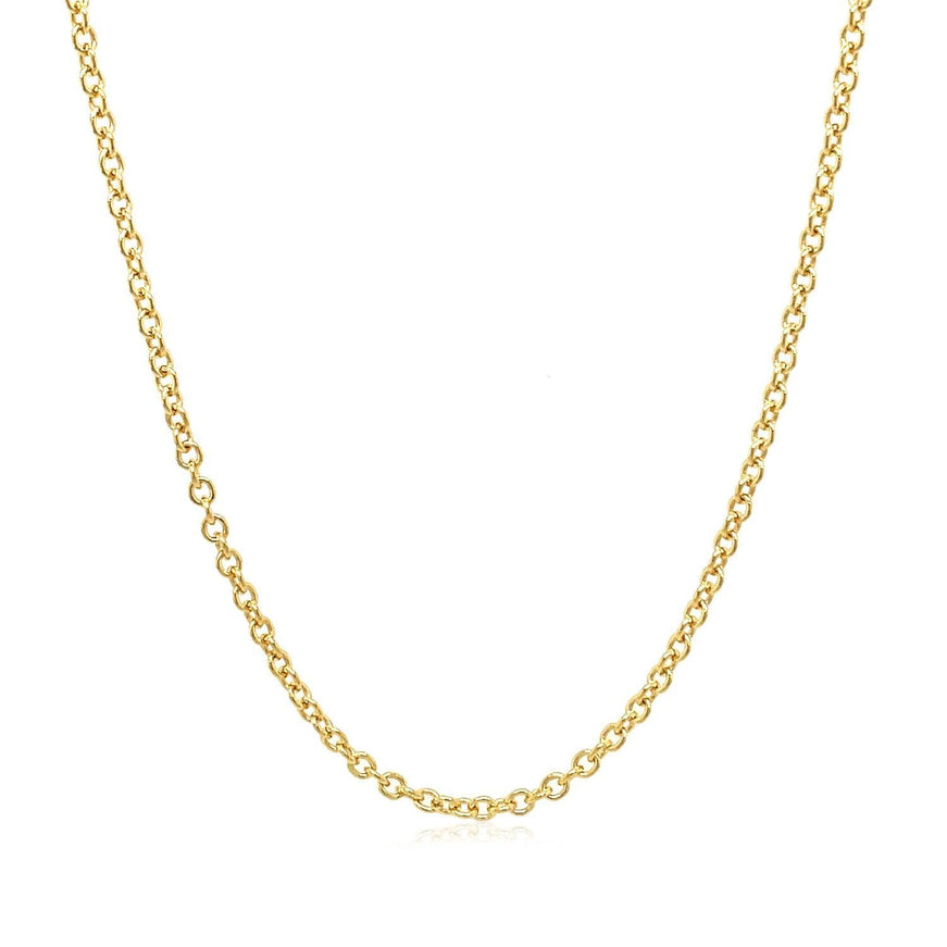 14k Yellow Gold Round Cable Link Chain 1.9mm - Ellie Belle