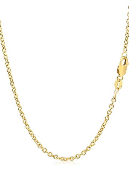 14k Yellow Gold Round Cable Link Chain 1.9mm - Ellie Belle