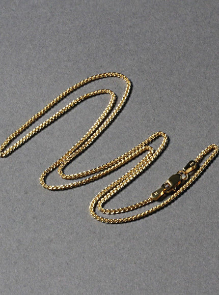 14k Yellow Gold Round Chain 1.2mm - Ellie Belle